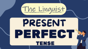 english present perfect education presentation in colorful illustrative style